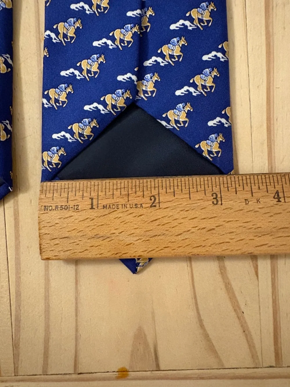 Vintage Sero New England Classics Silk Equestrian Jockey Tie Navy Blue